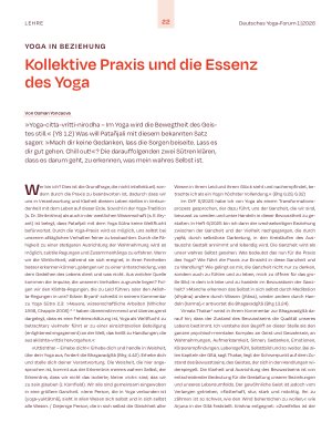 Vorschauseite 1: Kollektive Praxis und die Essenz des Yoga