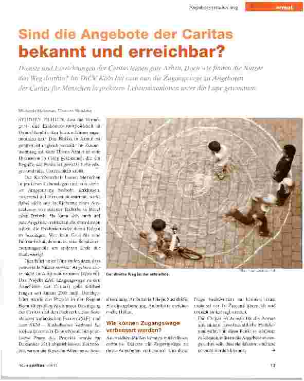 Vorschauseite 1: Sind die Angebote der Caritasbekannt und erreichbar?