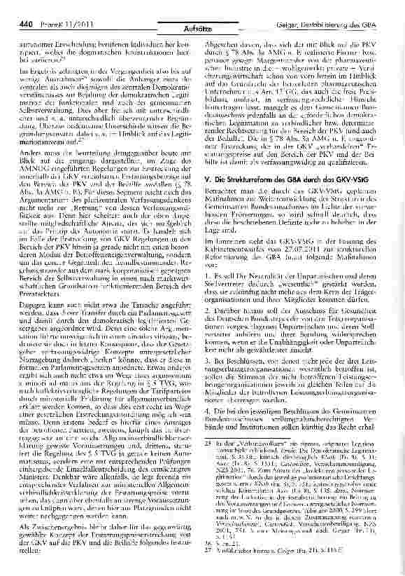 Vorschauseite 4: Verfassungsrechtliche Destabilisierung des GBA durch das AMNOG