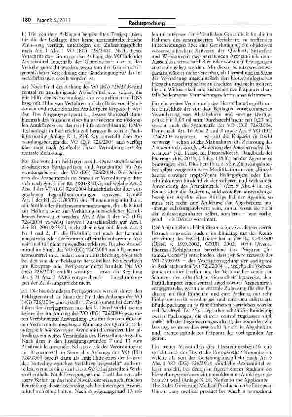 Vorschauseite 3: Abfüllen von Fertigspritzen als „Herstellung eines Arzneimittels