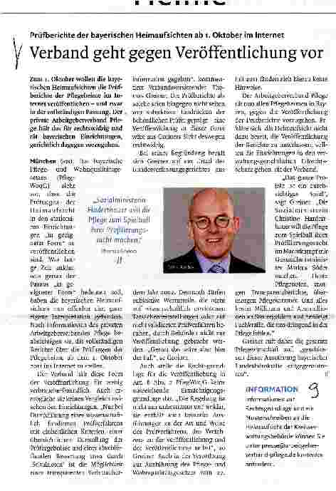 Vorschauseite 1: Verband geht gegen Veröffentlichung vor