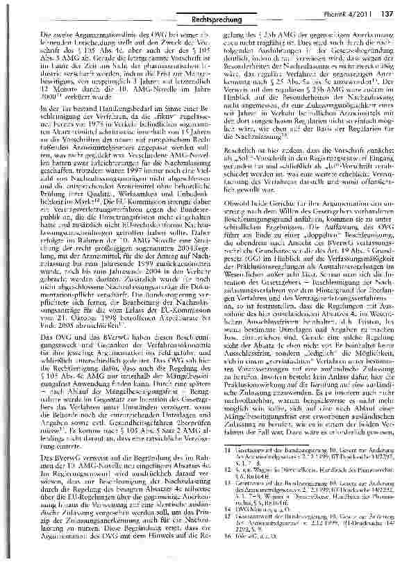 Vorschauseite 6: Antrag auf Anerkennung von ausländischen Zulassungen gemäß § 105 Abs. 4c AMG im Nachzulassungsverfahren RL 2001/83/EG Art. 28, 29; AMG §§ 25b, 105 IVc und V Satz 1 bis 3