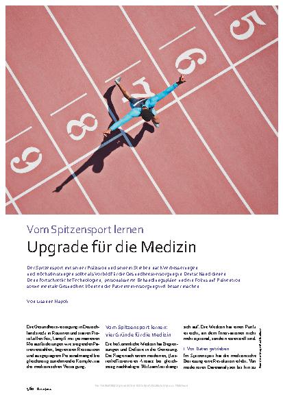 Vorschauseite 1: Vom Spitzensport lernen: Upgrade für die Medizin