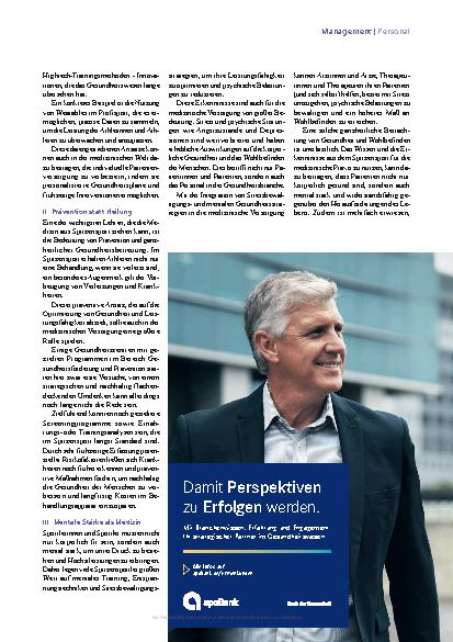 Vorschauseite 2: Vom Spitzensport lernen: Upgrade für die Medizin