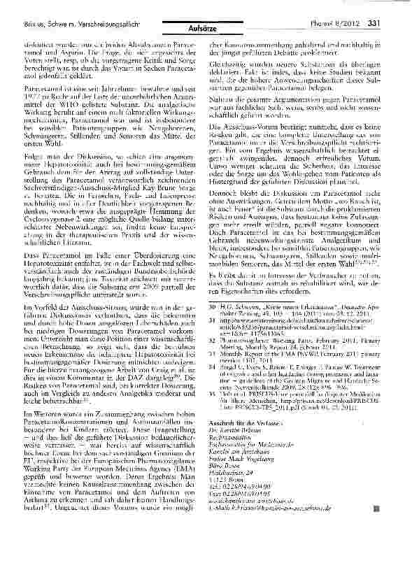Vorschauseite 6: Neues vom Sachverständigen-Ausschuss für Verschreibungspflicht