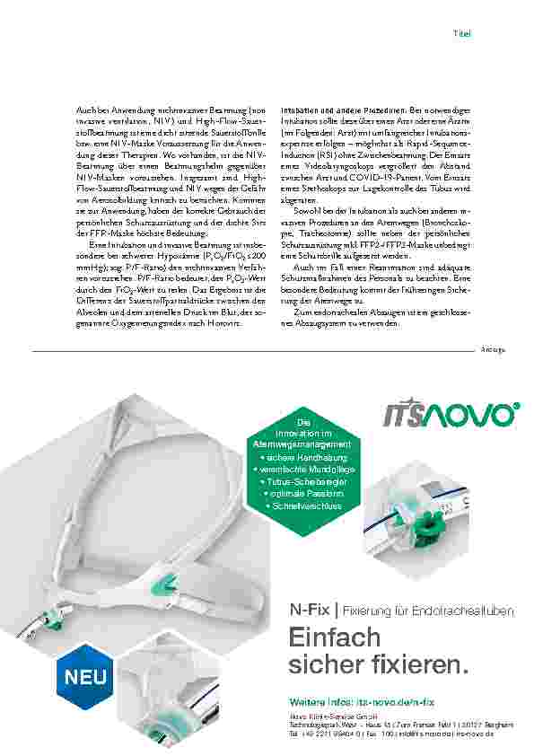 Vorschauseite 4: Sinnvoller Leitfaden zur Therapie von Patienten mit COVID-19