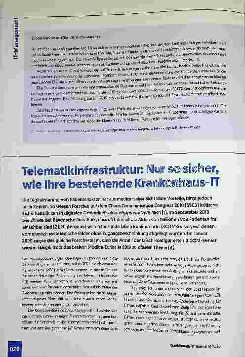 Vorschauseite 3: Virtuelles Krankenhaus soll Gesundheitssystem verbessern.