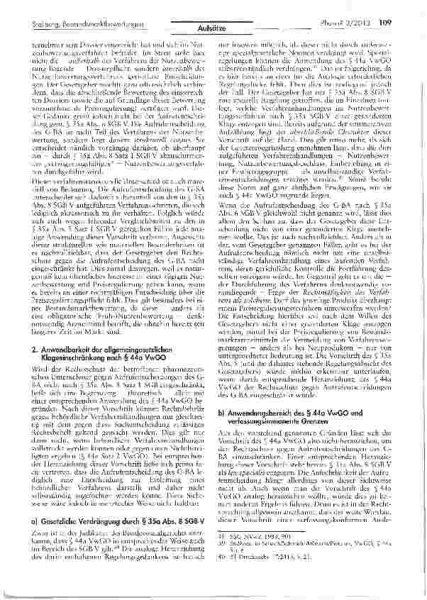 Vorschauseite 6: Die Veranlassung von Bestandsmarktbewertungen durch den Gemeinsamen Bundesausschuss gemäß § 35a Abs. 6 SGB V alsGegenstand gerichtlicher Überprüfung