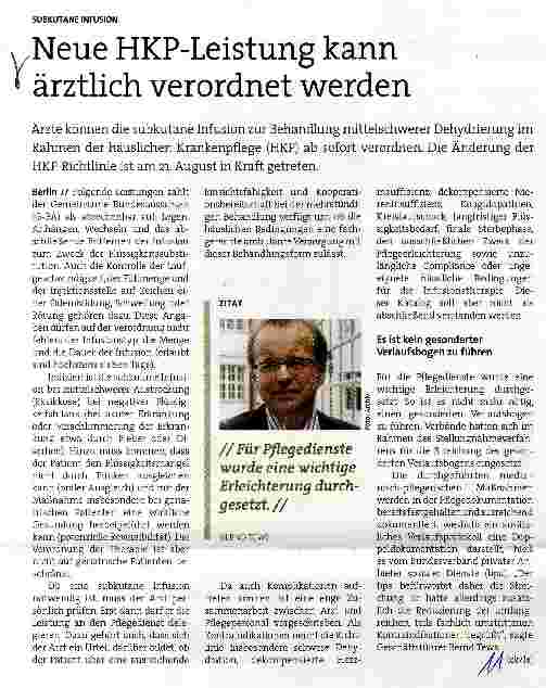 Vorschauseite 1: Neue HKP-Leistung kann ärztlich verordnet werden