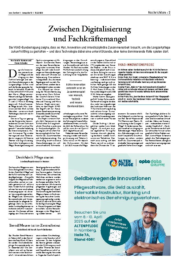 Vorschauseite 1: Zwischen Digitalisierung und Fachkräftemangel