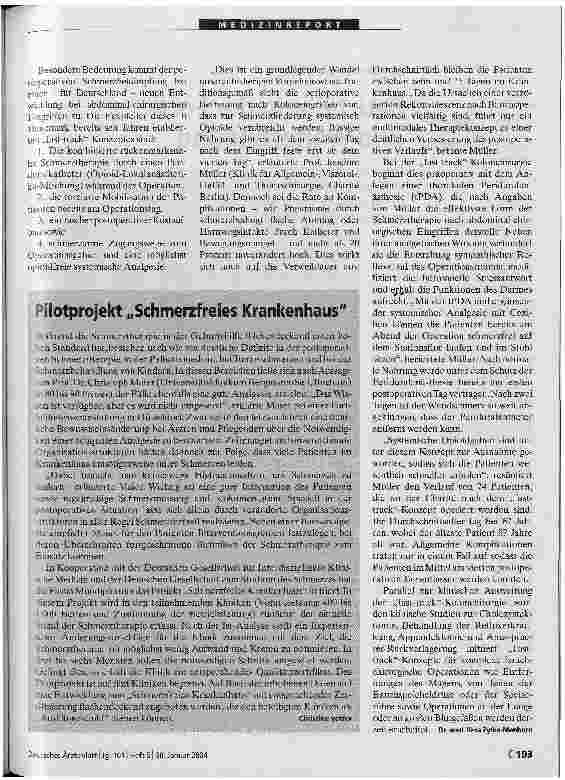 Vorschauseite 2: Ein Qualitätsmerkmal für chirurgische Abteilungen