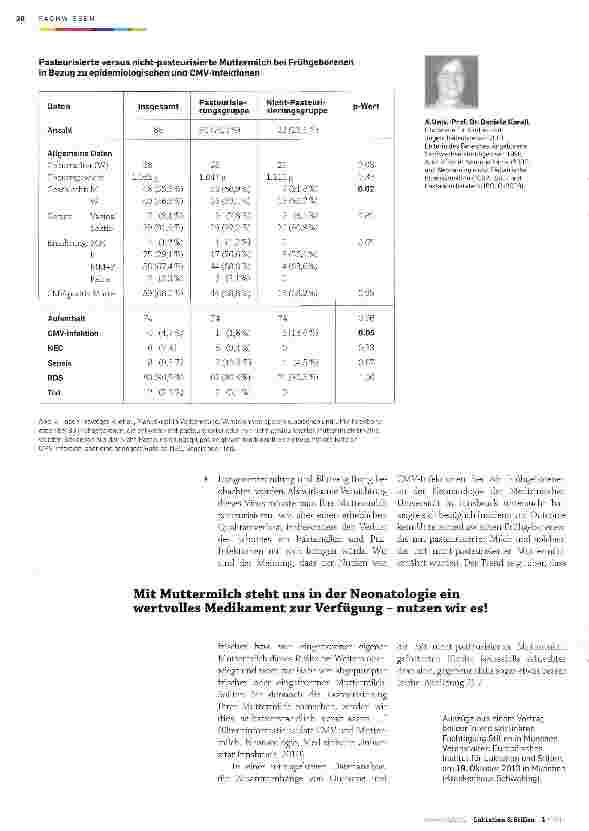 Vorschauseite 3: Muttermilch als Therapie für Frühgeborene