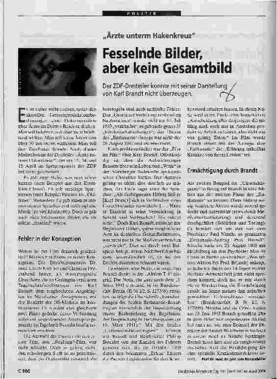 Vorschauseite 1: Fesselnde Bilder, aber kein Gesamtbild