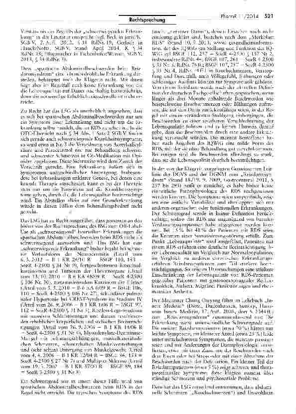 Vorschauseite 6: Aufnahme des Arzneimittels Buscopan® als Standardtherapie zur Behandlung von Reizdarmsyndrom SGB V §§ 34 VI, 91 IV, 92 I 2 Nr. 6