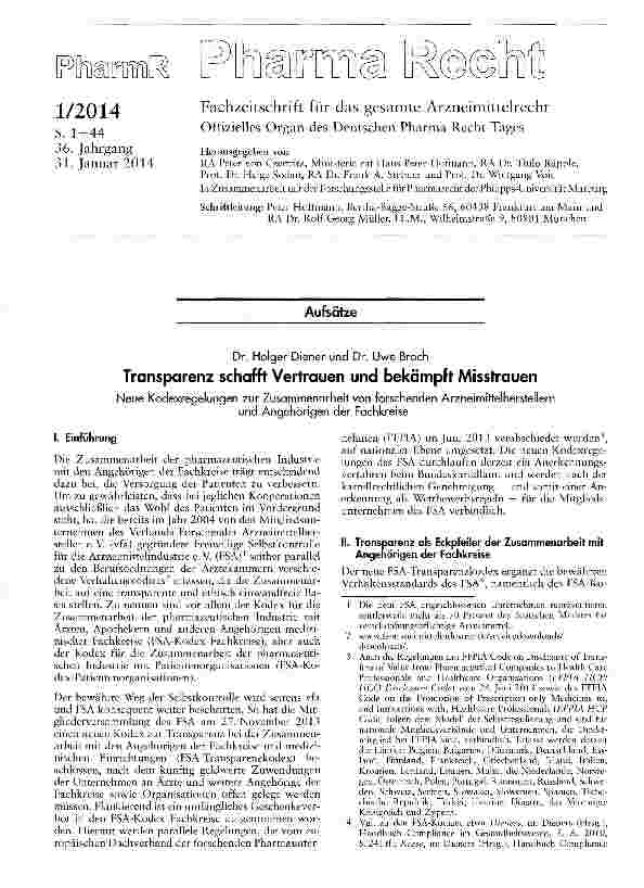 Vorschauseite 1: Transparenz schafft Vertrauen und bekämpft Misstrauen