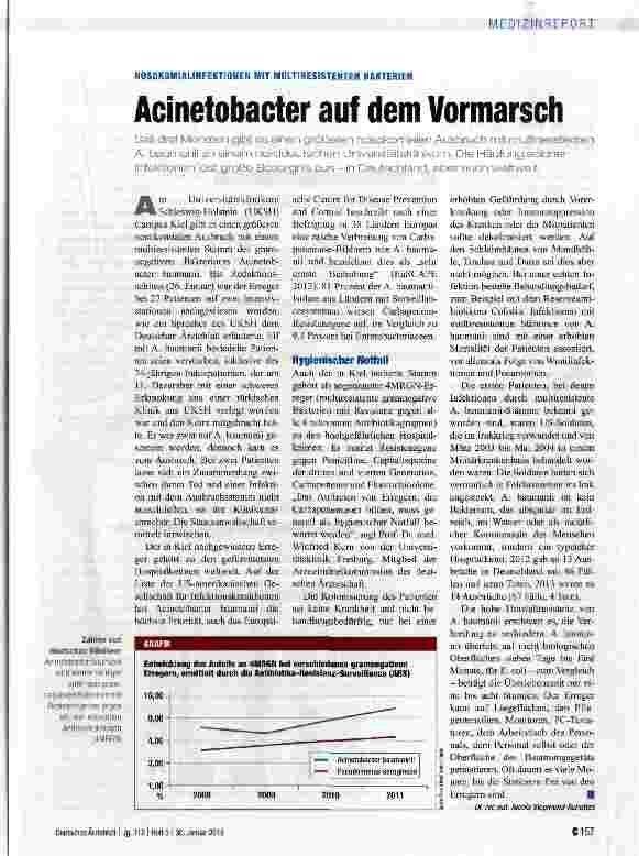 Vorschauseite 1: Acinetobacter auf dem Vormarsch