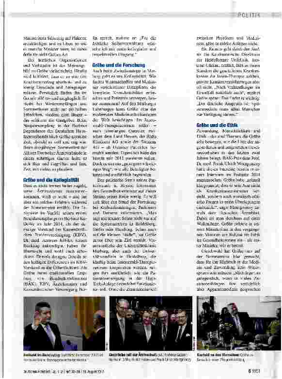 Vorschauseite 2: Hermann Gröhe und sein Ministeramt