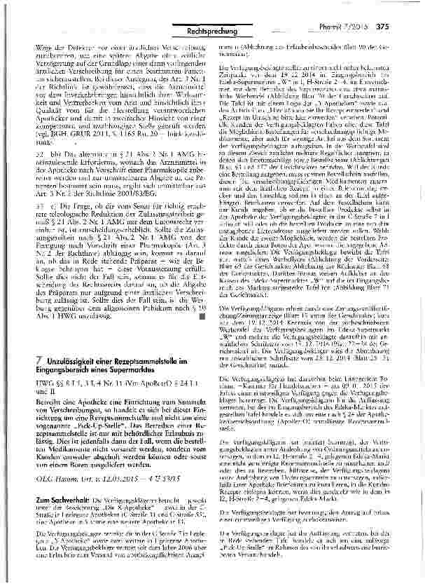 Vorschauseite 5: Werbeverbot für zulassunqspflichtiqe Arzneimittel (Weihrauch-Extrakt-Kapseln)RL 2001/83/EG Art. 3 Nr. 1, Art. 3 Nr. 2