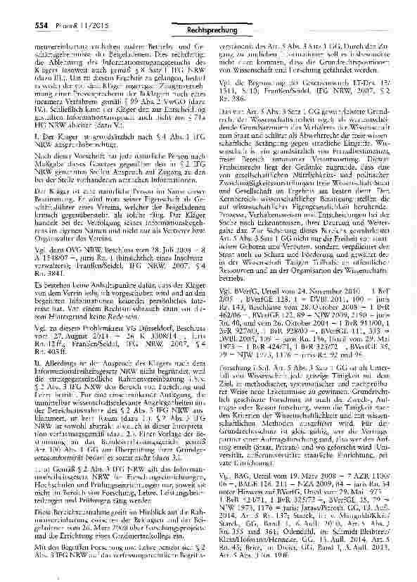 Vorschauseite 6: Forschungsvereinbarung zwischen staatlicher Hochschule und privatem Arzneimittelkonzern1FG NRW § 2 III; GG Art. 5 III 1; HG NRW § 71a