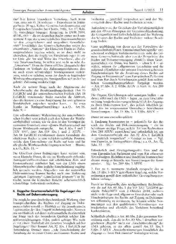 Vorschauseite 5: Zur Veröffentlichungspolitik der Europäischen Arzneimittel-Agentur
