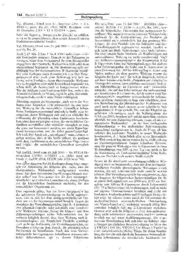 Vorschauseite 3: Abgrenzung Arzneimittel/Lebensmittel (Liponsäure)AMG SS 2 I Nr. 2, 21 IV Satz 1
