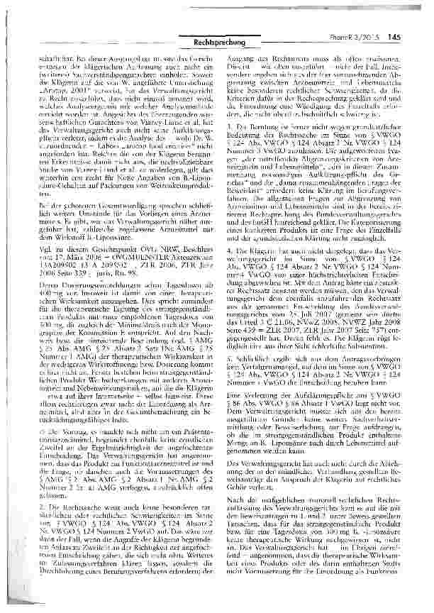 Vorschauseite 4: Abgrenzung Arzneimittel/Lebensmittel (Liponsäure)AMG SS 2 I Nr. 2, 21 IV Satz 1