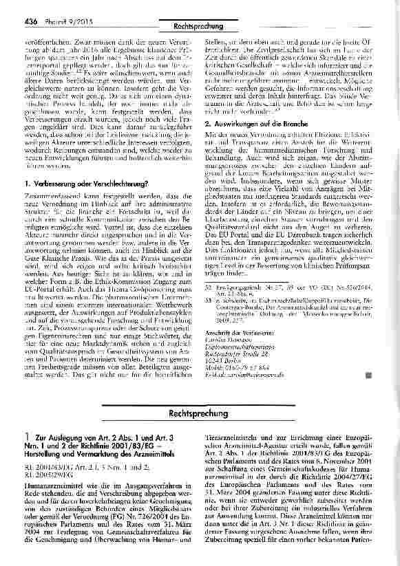 Vorschauseite 6: Innovationen bei der Guten Klinischen Praxis. Die rechtliche Bedeutung der ICH-GCP Leitlinie nach der neuen Verordnung 536/2014 über klinischePrüfungen mit Humanarzneimitteln