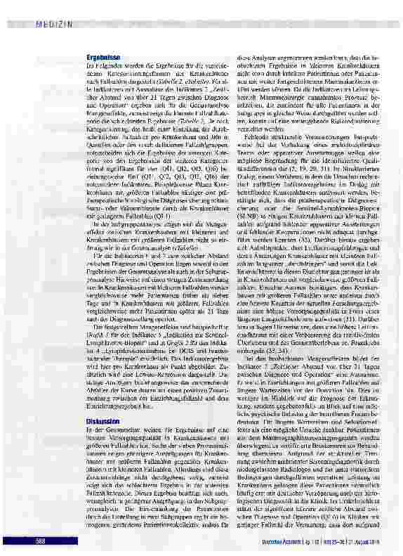 Vorschauseite 4: Fallzahl und Prozessqualität in der Mammachirurgie in Deutschland