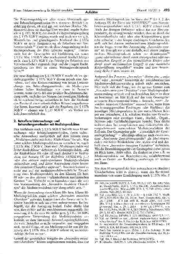 Vorschauseite 2: Die Bewertung neuer Untersuchungsund Behandlungsmethoden mit Medizinprodukten hoher Risikoklasse nach § 137h SGB V
