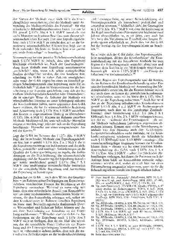 Vorschauseite 6: Die Bewertung neuer Untersuchungsund Behandlungsmethoden mit Medizinprodukten hoher Risikoklasse nach § 137h SGB V