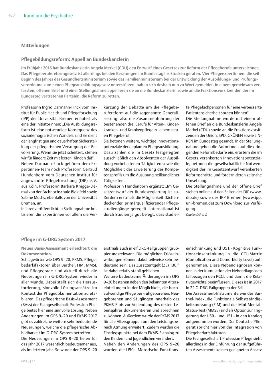 Vorschauseite 1: Mitteilungen