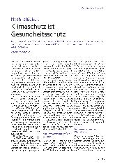 Vorschauseite 1: Nachhaltigkeit, Klimaschutz ist Gesundheitsschutz.