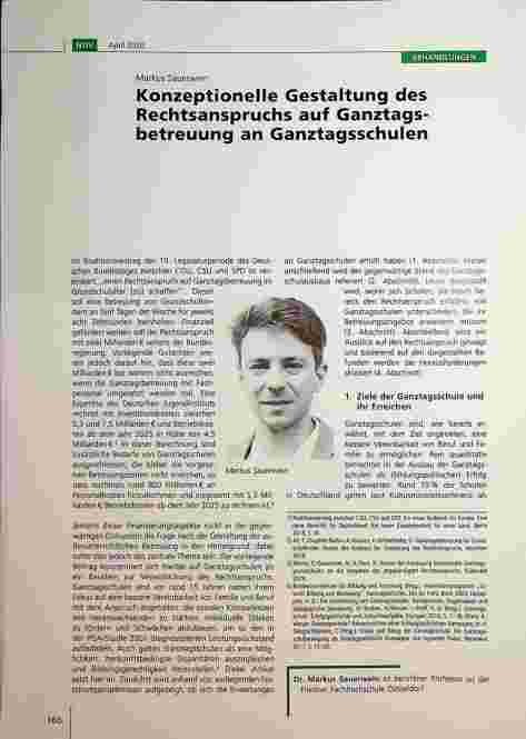 Vorschauseite 1: Konzeptionelle Gestaltung des Rechtsanspruchs auf Ganztagsbetreuung an Ganztagsschulen