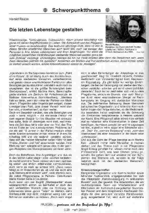 Vorschauseite 1: Die letzten Lebenstage gestalten