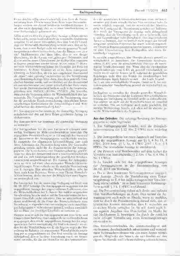 Vorschauseite 2: Irreführende Arzneimittelwerbung mit „Wirtschaftlichkeit