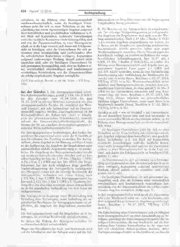Vorschauseite 2: Zur Zulässigkeit der Bildung von Bietergemeinschaften