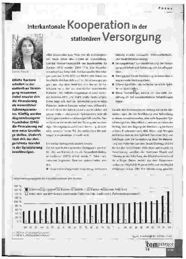 Vorschauseite 1: Interkantonale Kooperation in der stationären Versorgung