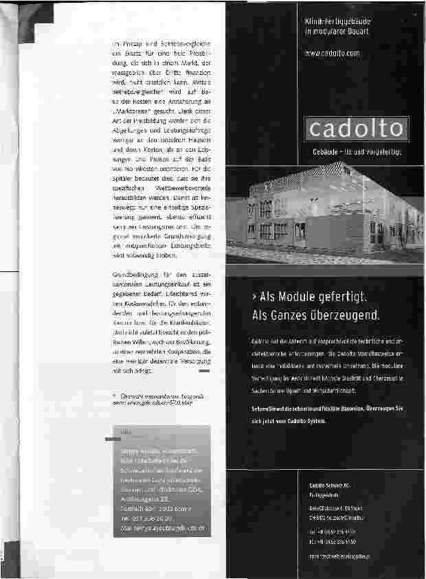 Vorschauseite 5: Interkantonale Kooperation in der stationären Versorgung