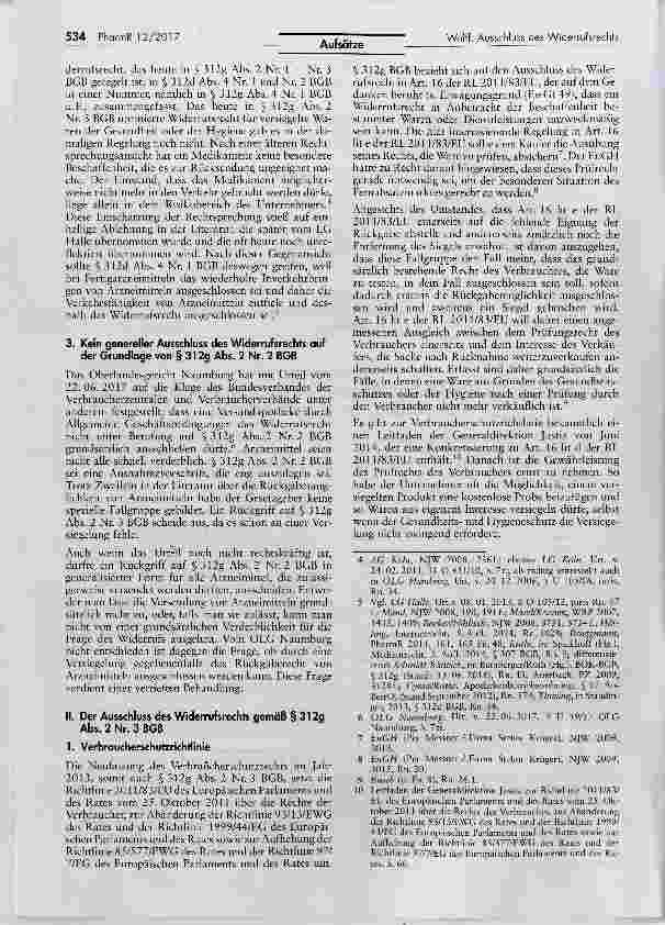 Vorschauseite 2: Ausschluss des Widerrufsrechts gern. § 312g Abs. 2 Nr. 3 BGB beim Fernabsatz von Arzneimitteln