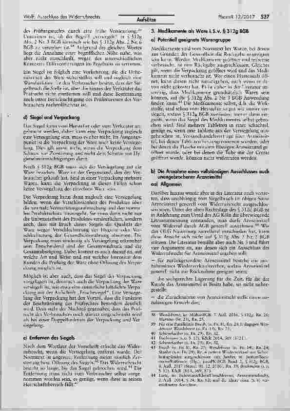 Vorschauseite 5: Ausschluss des Widerrufsrechts gern. § 312g Abs. 2 Nr. 3 BGB beim Fernabsatz von Arzneimitteln