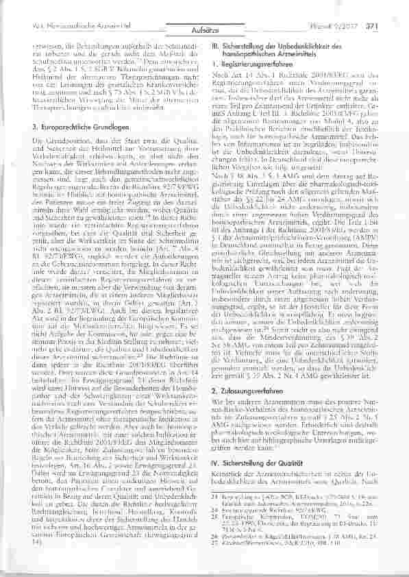 Vorschauseite 3: Anforderungen an die Verkehrsfähigkeit homöopathischer Arzneimitter