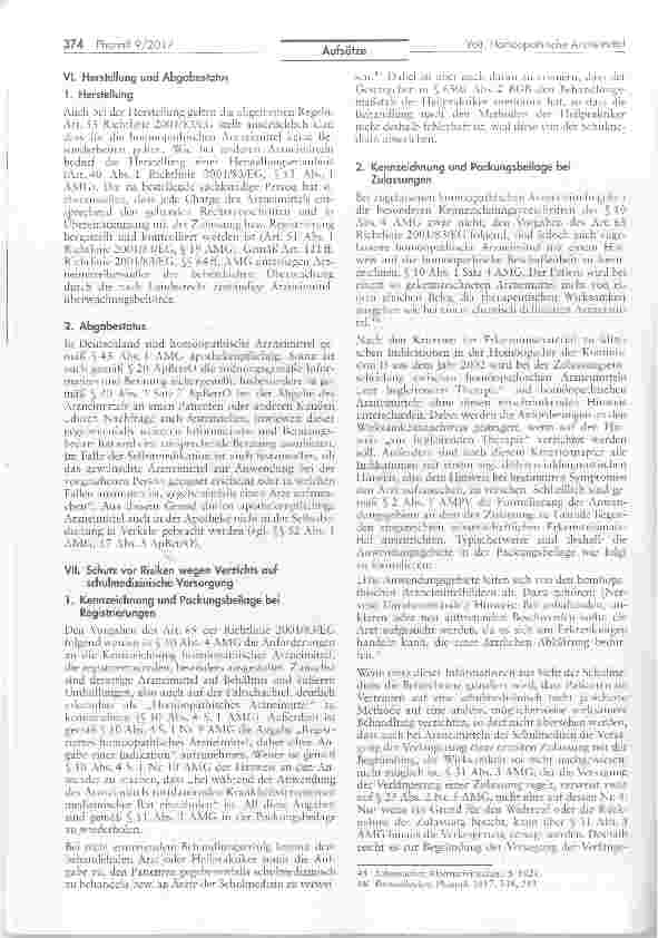 Vorschauseite 6: Anforderungen an die Verkehrsfähigkeit homöopathischer Arzneimitter