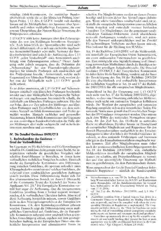 Vorschauseite 3: Meldung von Nebenwirkungen aus klinischen Studien an Ethik-Kommissionen