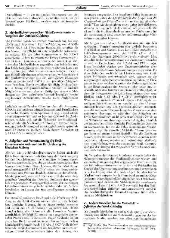 Vorschauseite 4: Meldung von Nebenwirkungen aus klinischen Studien an Ethik-Kommissionen