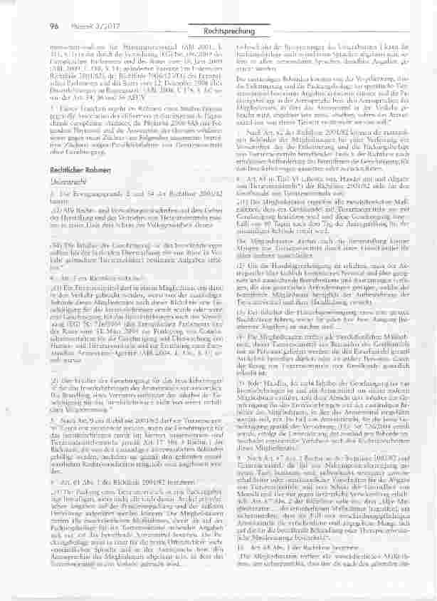 Vorschauseite 2: Paralleleinfuhren von Tierarzneimitteln