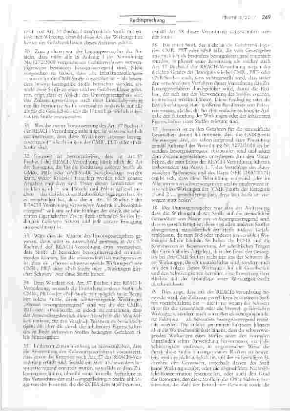 Vorschauseite 5: Aufnahme besonders besorgniserregender Stoffe in die Kandidatenliste durch die EuropäischeChemikalienagentur (ECHA)