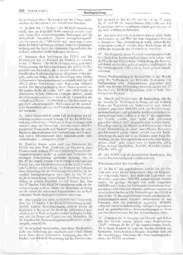 Vorschauseite 6: Aufnahme besonders besorgniserregender Stoffe in die Kandidatenliste durch die EuropäischeChemikalienagentur (ECHA)