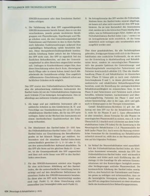 Vorschauseite 2: Das SINGER-Patientenprofil ist für die Anmeldung zur Neurorehabilitation nicht geeignet
