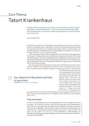 Vorschauseite 1: Tatort Krankenhaus