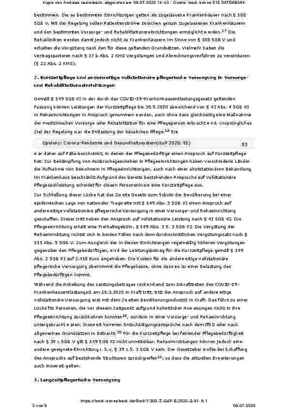 Vorschauseite 3: Corona-Pandemie und Gesundheitssystem